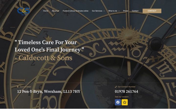 Screenshot of caldecottandsons.co.uk