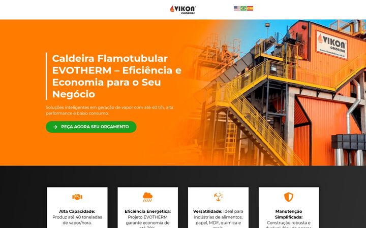 Kuvakaappaus sivustosta caldeirasvikon.com.br