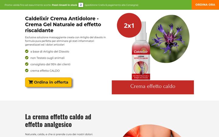 Screenshot of caldelixir.it
