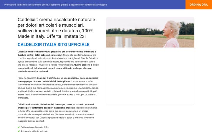 Screenshot of caldelixiritalia.com