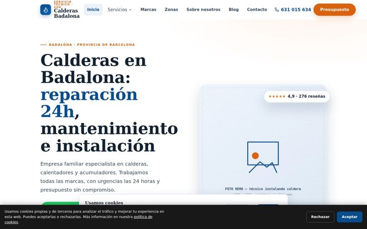 Screenshot of calderasbadalona.es