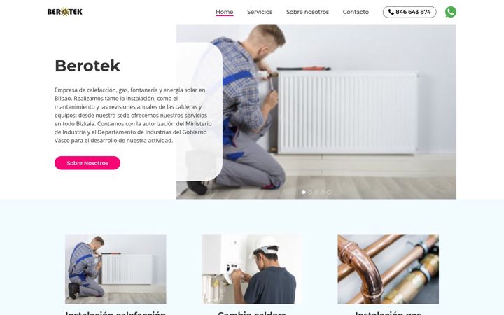 Screenshot of calderasbizkaia.com.es