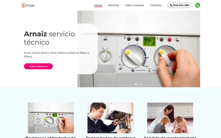 Screenshot of calderasenbilbao.com.es