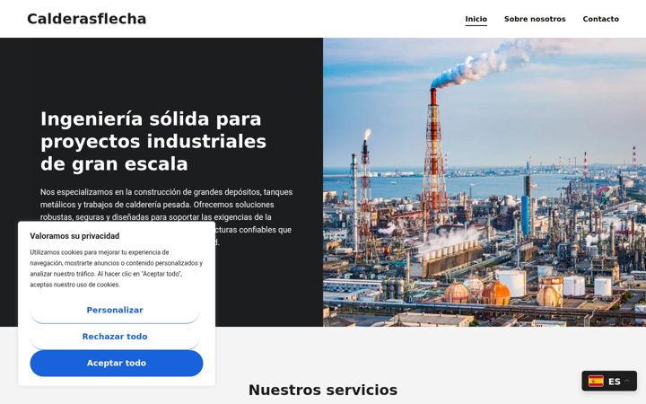 Screenshot of calderasflecha.com