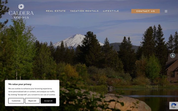 Screenshot of calderasprings.com