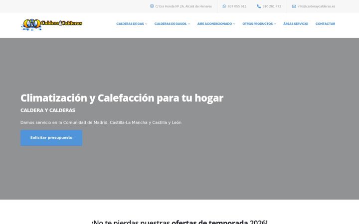Ekraanipilt saidist calderaycalderas.es