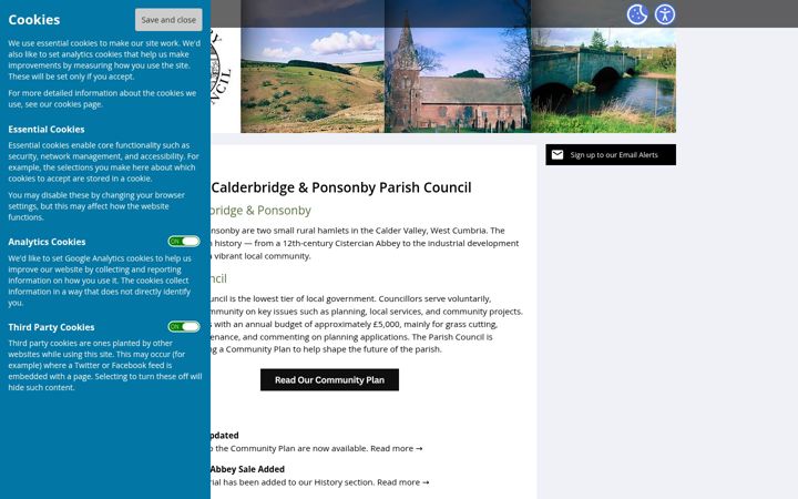 Screenshot of calderbridgeandponsonby.co.uk