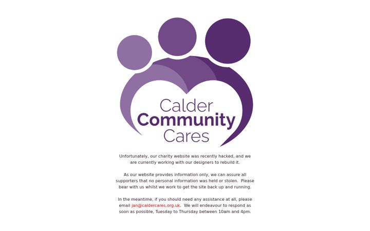 Screenshot of caldercares.org.uk