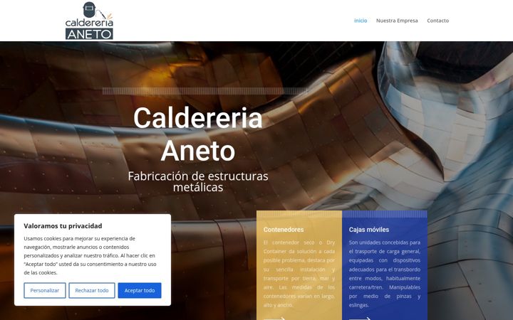 Screenshot of caldereriaaneto.es