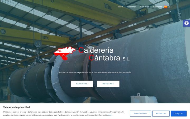 Ekraanipilt saidist caldereriacantabra.es