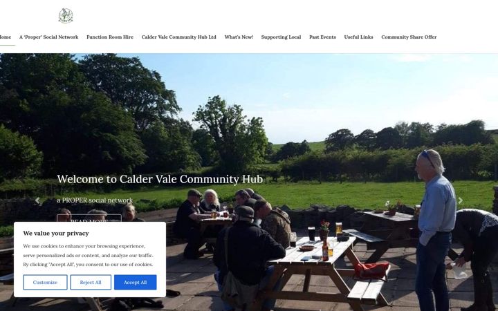 Screenshot of caldervalehub.co.uk
