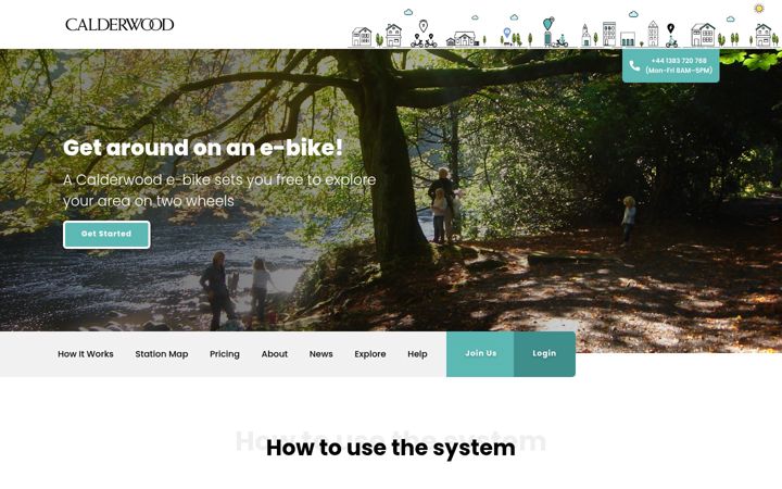 Screenshot of calderwoodbikes.co.uk