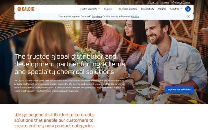 Screenshot of caldic.com