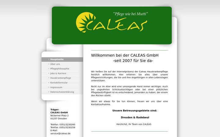 Screenshot of caleas.de