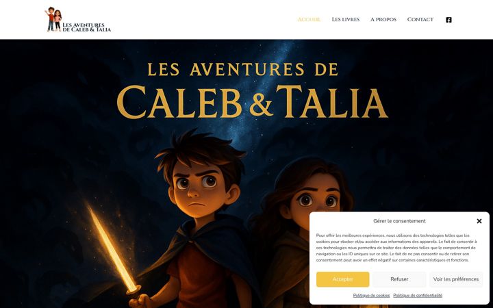 Screenshot of calebtalia.com