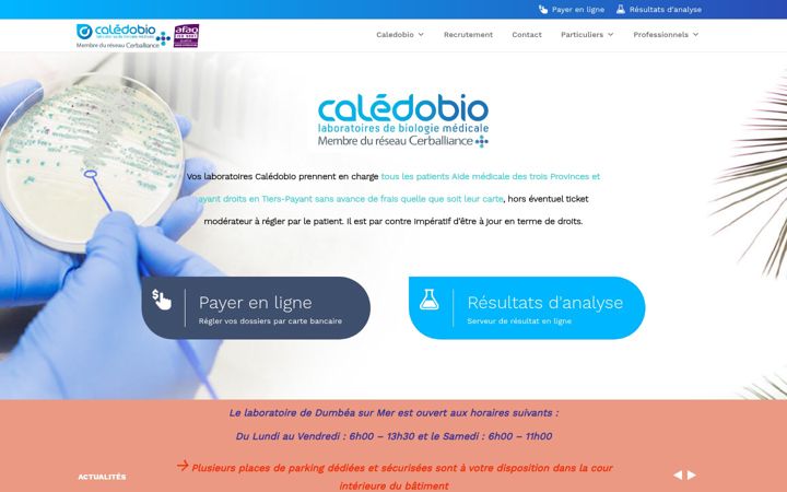 Screenshot of caledobio.nc