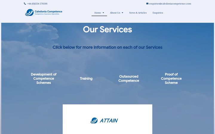 Screenshot of caledoniacompetence.com