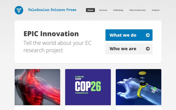 Screenshot of caledoniansciencepress.com