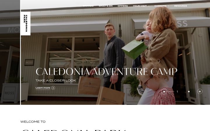 Screenshot of caledoniapark.com