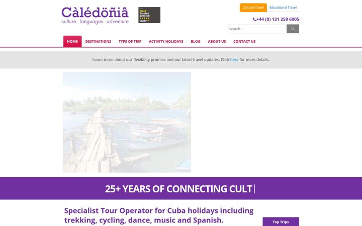 Screenshot of caledoniaworldwide.com