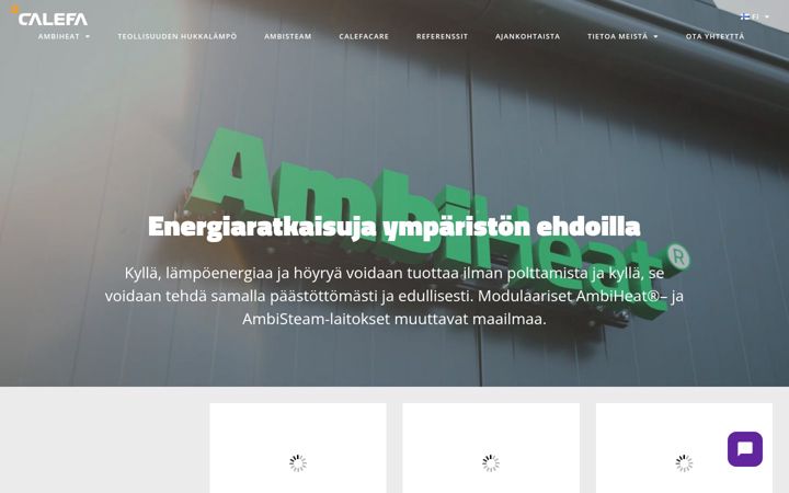 Screenshot of calefa.fi