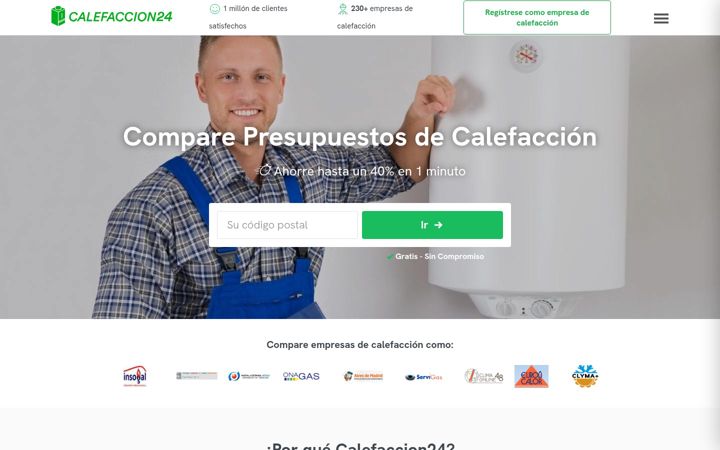 Screenshot of calefaccion24.es