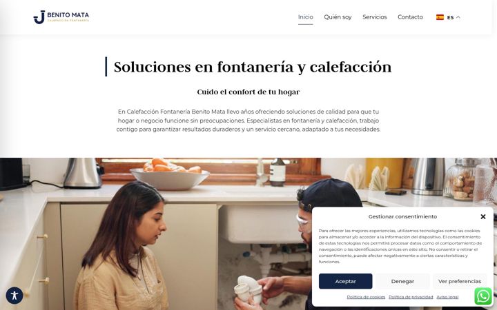Ekraanipilt saidist calefaccionfontaneriabenitomata.es