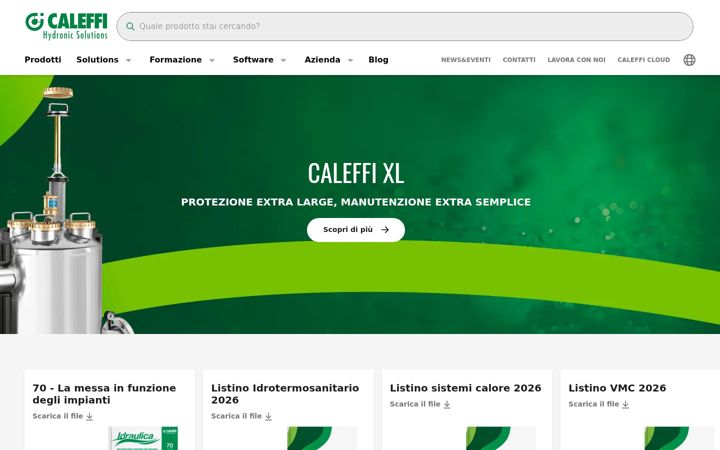Screenshot of caleffi.it