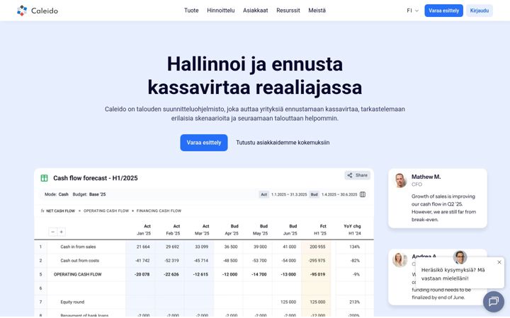 Screenshot of caleido.io