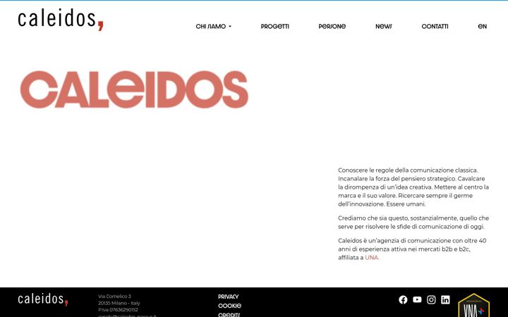 Screenshot of caleidos-nexxus.it
