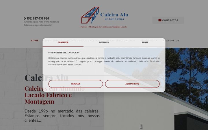 Screenshot of caleiraalu.pt