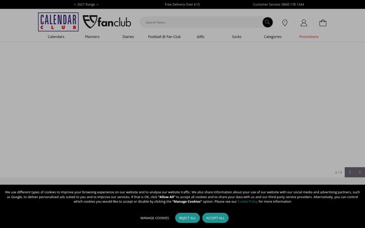 Screenshot of calendarclub.co.uk