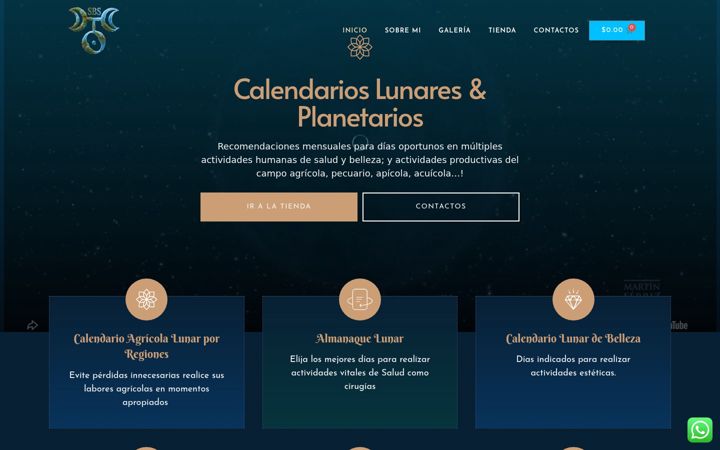 Screenshot of calendariosideral.com