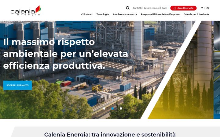 Skjámynd af caleniaenergia.it