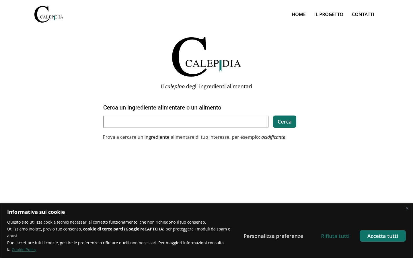 Screenshot del banner di consenso mostrato prima di qualsiasi interazione