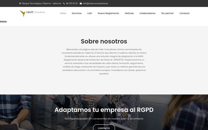 Captura de ecrã de calerconsultores.es