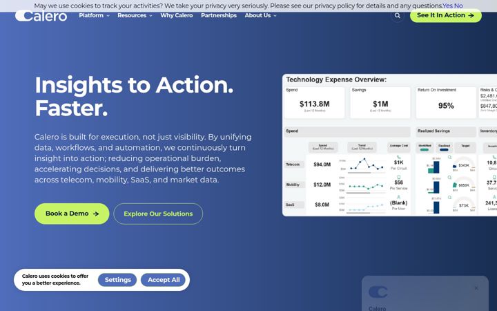 Screenshot ta' calero.com