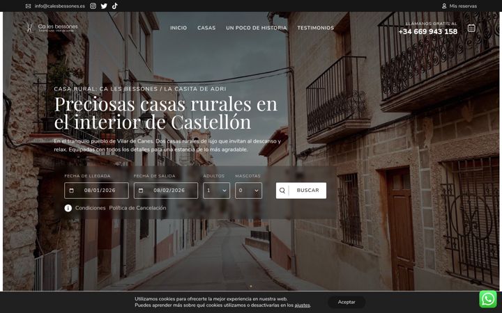 Captura de ecrã de calesbessones.es