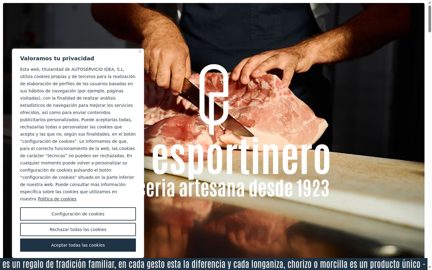 Screenshot van de toestemmingsbanner zoals getoond vóór enige interactie