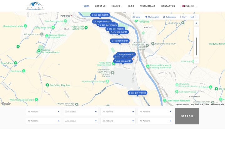 Screenshot of calet.uk