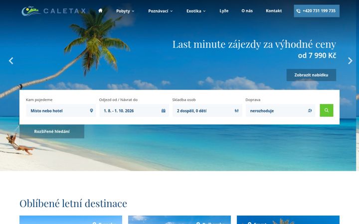 Screenshot of caletax.cz