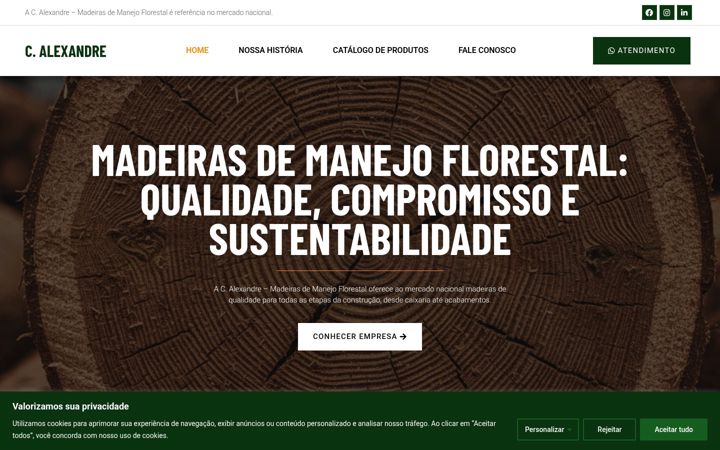 Screenshot of calexandre.com.br