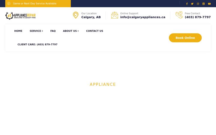 Ekrano kopija calgaryappliances.ca