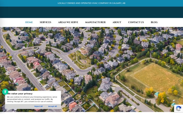 Screenshot of calgaryheatpump.ca