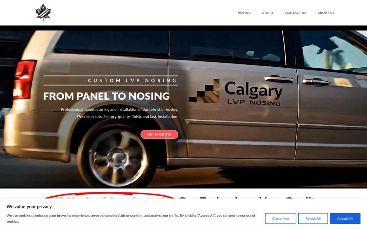 Screenshot of calgarylvpnosing.ca