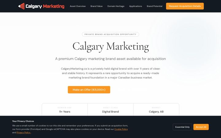 Screenshot of calgarymarketing.ca