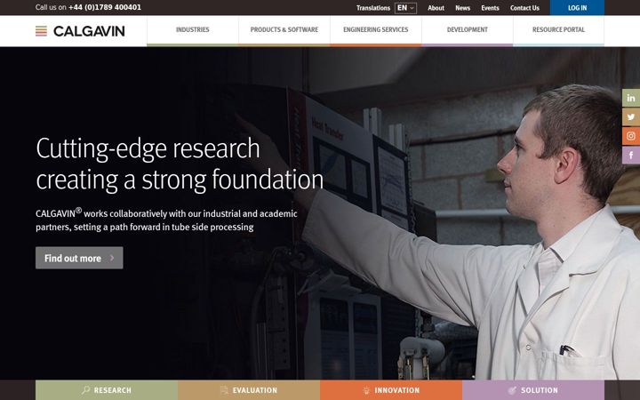 Screenshot of calgavin.com