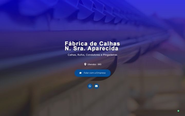 Screenshot of calhasnsaparecida.com.br