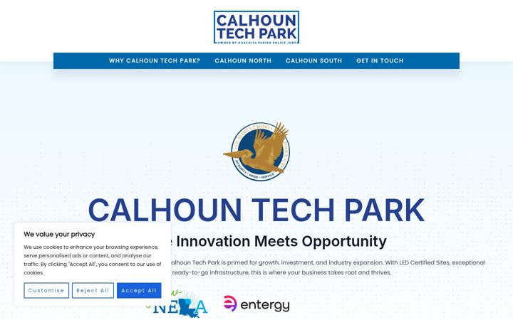 Screenshot of calhountechpark.com