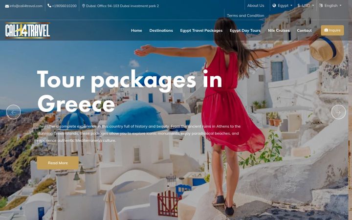 Screenshot of cali4travel.com